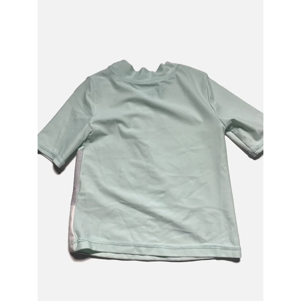 Carter's‎ Rash Guard Kids 5 Mint Green Unicorn Glitter Swim Shirt Beach Sun Wear